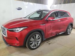 Salvage cars for sale from Copart Longview, TX: 2022 Infiniti QX50 Sensory
