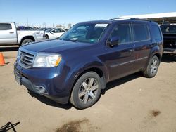 Salvage cars for sale at Brighton, CO auction: 2012 Honda Pilot Touring