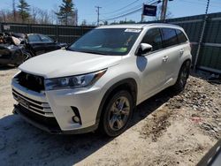 Salvage cars for sale at Candia, NH auction: 2017 Toyota Highlander Limited
