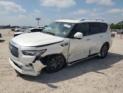 Salvage cars for sale at Houston, TX auction: 2019 Infiniti QX80 Luxe