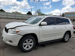 Salvage cars for sale from Copart Littleton, CO: 2010 Toyota Highlander SE