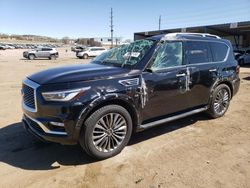 Salvage cars for sale from Copart Colorado Springs, CO: 2018 Infiniti QX80 Base