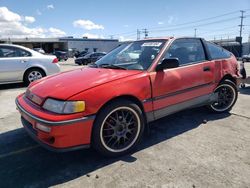 Salvage cars for sale at Sun Valley, CA auction: 1990 Honda Civic 1500 CRX SI