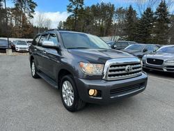 Salvage cars for sale at North Billerica, MA auction: 2013 Toyota Sequoia Platinum