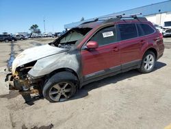 Salvage cars for sale from Copart Woodhaven, MI: 2013 Subaru Outback 2.5I Premium