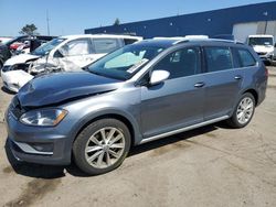 Salvage cars for sale from Copart Woodhaven, MI: 2017 Volkswagen Golf Alltrack S