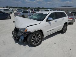 Jeep Grand Cherokee Overland salvage cars for sale: 2017 Jeep Grand Cherokee Overland