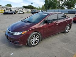 Salvage cars for sale at Sacramento, CA auction: 2012 Honda Civic EX