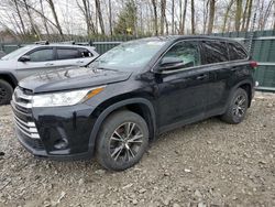 Salvage cars for sale from Copart Candia, NH: 2019 Toyota Highlander LE