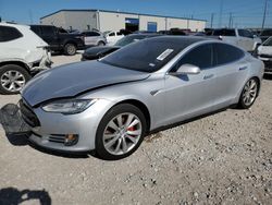 Salvage cars for sale at Haslet, TX auction: 2015 Tesla Model S