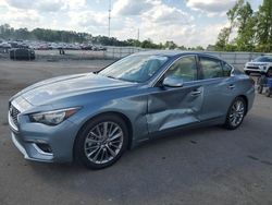 Carros salvage sin ofertas aún a la venta en subasta: 2018 Infiniti Q50 Luxe