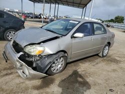 Toyota Corolla CE salvage cars for sale: 2003 Toyota Corolla CE