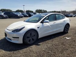 Salvage cars for sale at Assonet, MA auction: 2021 Tesla Model 3
