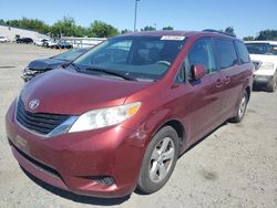 Salvage cars for sale at Sacramento, CA auction: 2012 Toyota Sienna LE