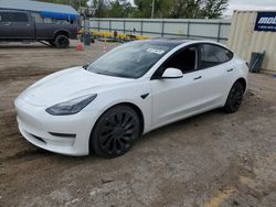 Salvage cars for sale at Wichita, KS auction: 2021 Tesla Model 3