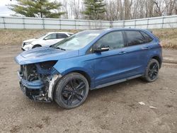 Salvage cars for sale at Davison, MI auction: 2019 Ford Edge ST