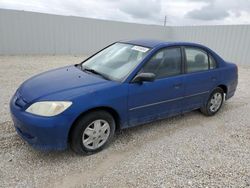 Honda Civic dx vp salvage cars for sale: 2004 Honda Civic DX VP