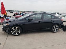 Salvage cars for sale at Grand Prairie, TX auction: 2015 Honda Civic SI