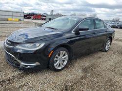 Salvage cars for sale at Kansas City, KS auction: 2015 Chrysler 200 Limited