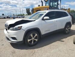 Vehiculos salvage en venta de Copart Miami, FL: 2019 Jeep Cherokee Limited
