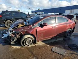 Salvage cars for sale at Woodhaven, MI auction: 2012 Honda Civic LX