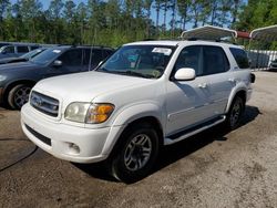 Vehiculos salvage en venta de Copart Harleyville, SC: 2003 Toyota Sequoia Limited