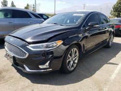 Salvage cars for sale from Copart Rancho Cucamonga, CA: 2019 Ford Fusion Titanium