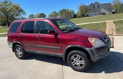 Honda salvage cars for sale: 2002 Honda CR-V EX