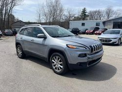 Salvage cars for sale at North Billerica, MA auction: 2014 Jeep Cherokee Limited