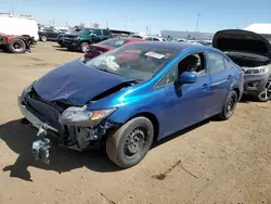 Salvage cars for sale from Copart Brighton, CO: 2013 Honda Civic LX