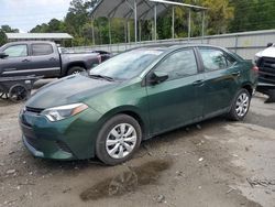 Salvage cars for sale from Copart Savannah, GA: 2016 Toyota Corolla L