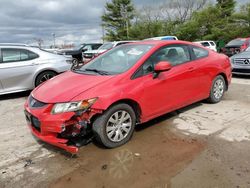 Honda salvage cars for sale: 2012 Honda Civic LX