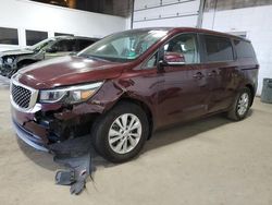 Salvage cars for sale from Copart Blaine, MN: 2018 KIA Sedona LX
