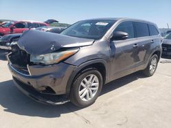 Salvage cars for sale at Grand Prairie, TX auction: 2015 Toyota Highlander LE