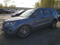 Salvage cars for sale from Copart Arlington, WA: 2018 Ford Explorer Sport