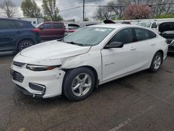 Salvage cars for sale from Copart Moraine, OH: 2016 Chevrolet Malibu LS