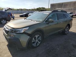 Salvage cars for sale from Copart Fredericksburg, VA: 2021 Subaru Outback Limited