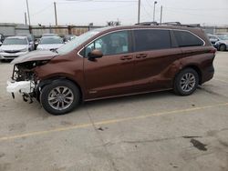 Toyota Sienna LE salvage cars for sale: 2021 Toyota Sienna LE