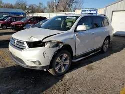 Salvage cars for sale at Wichita, KS auction: 2012 Toyota Highlander Limited