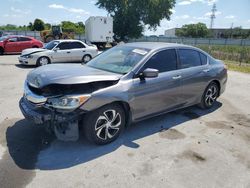 Salvage cars for sale from Copart Orlando, FL: 2017 Honda Accord LX