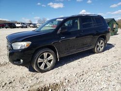 Salvage cars for sale at West Warren, MA auction: 2008 Toyota Highlander Sport