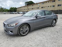 Salvage cars for sale from Copart Opa Locka, FL: 2023 Infiniti Q50 Luxe