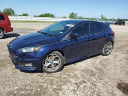 Salvage cars for sale at Houston, TX auction: 2017 Ford Focus ST