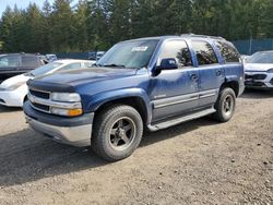 Salvage cars for sale from Copart Graham, WA: 2001 Chevrolet Tahoe K1500