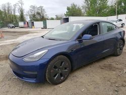 Salvage cars for sale from Copart Baltimore, MD: 2022 Tesla Model 3