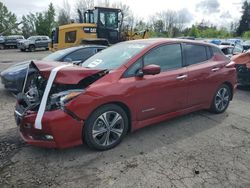 Salvage cars for sale at Portland, OR auction: 2018 Nissan Leaf S