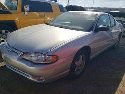 Chevrolet Montecarlo salvage cars for sale: 2002 Chevrolet Monte Carlo LS