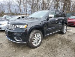 Salvage cars for sale from Copart Candia, NH: 2018 Jeep Grand Cherokee Summit