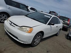 Salvage cars for sale from Copart Vallejo, CA: 2001 Honda Civic LX