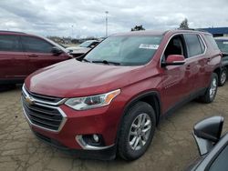 Salvage cars for sale at Woodhaven, MI auction: 2019 Chevrolet Traverse LT